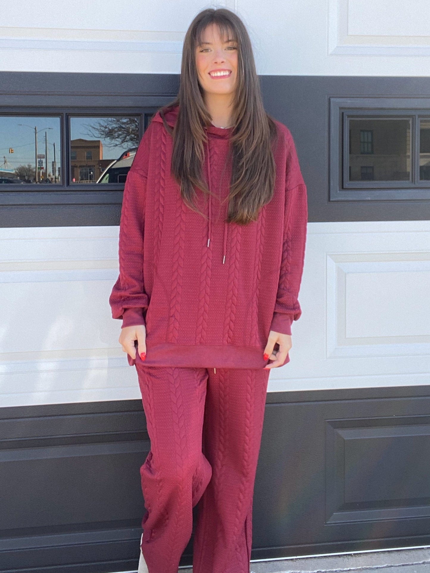 Set Shandi Sweater Look Set- Wine