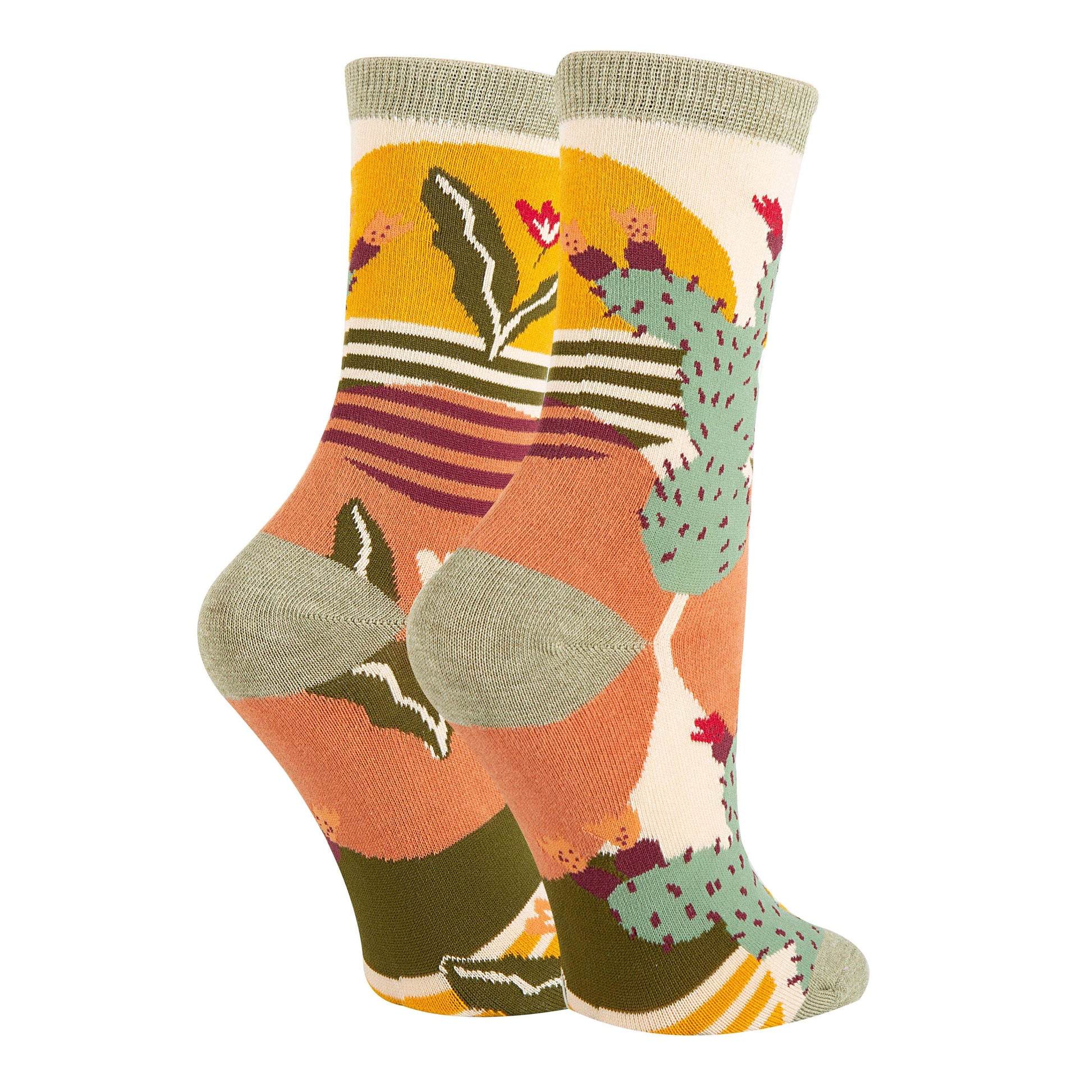 Other Goodies Sol De Cactus | Women's Premium Cotton Crew Dress Socks
