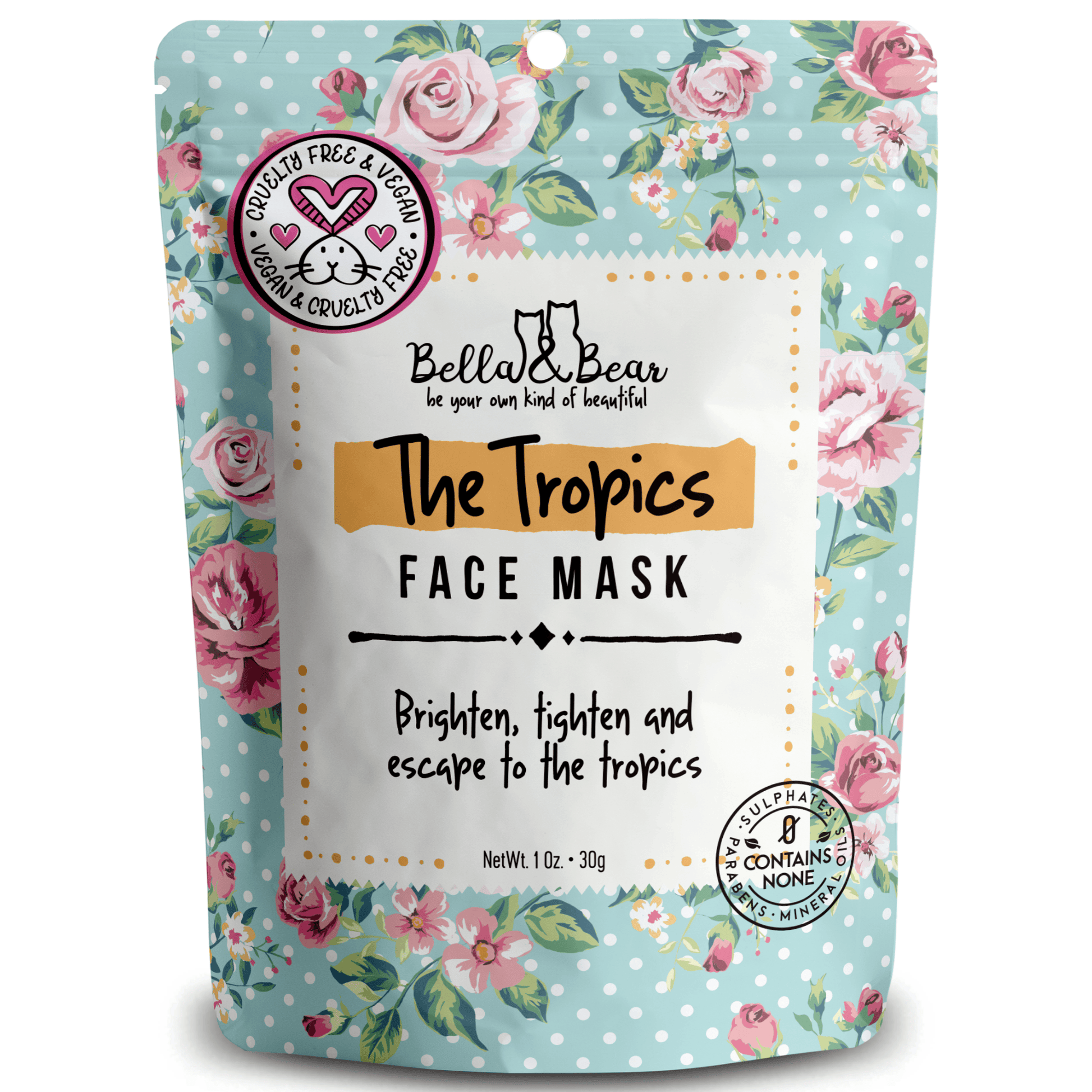 Beauty Tropics Face Mask - Vegan & Cruelty-Free Mini | Travel