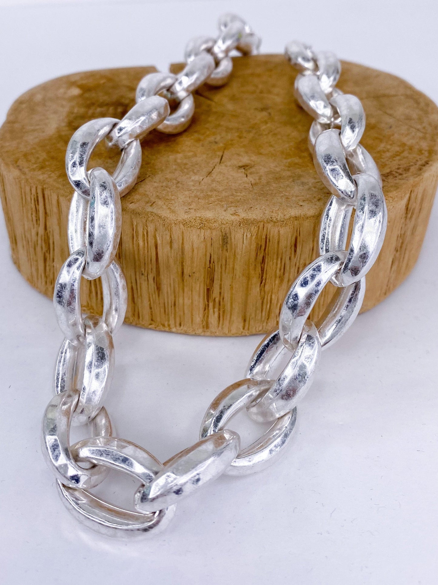 Necklaces Chunky Chain Necklace-Silver