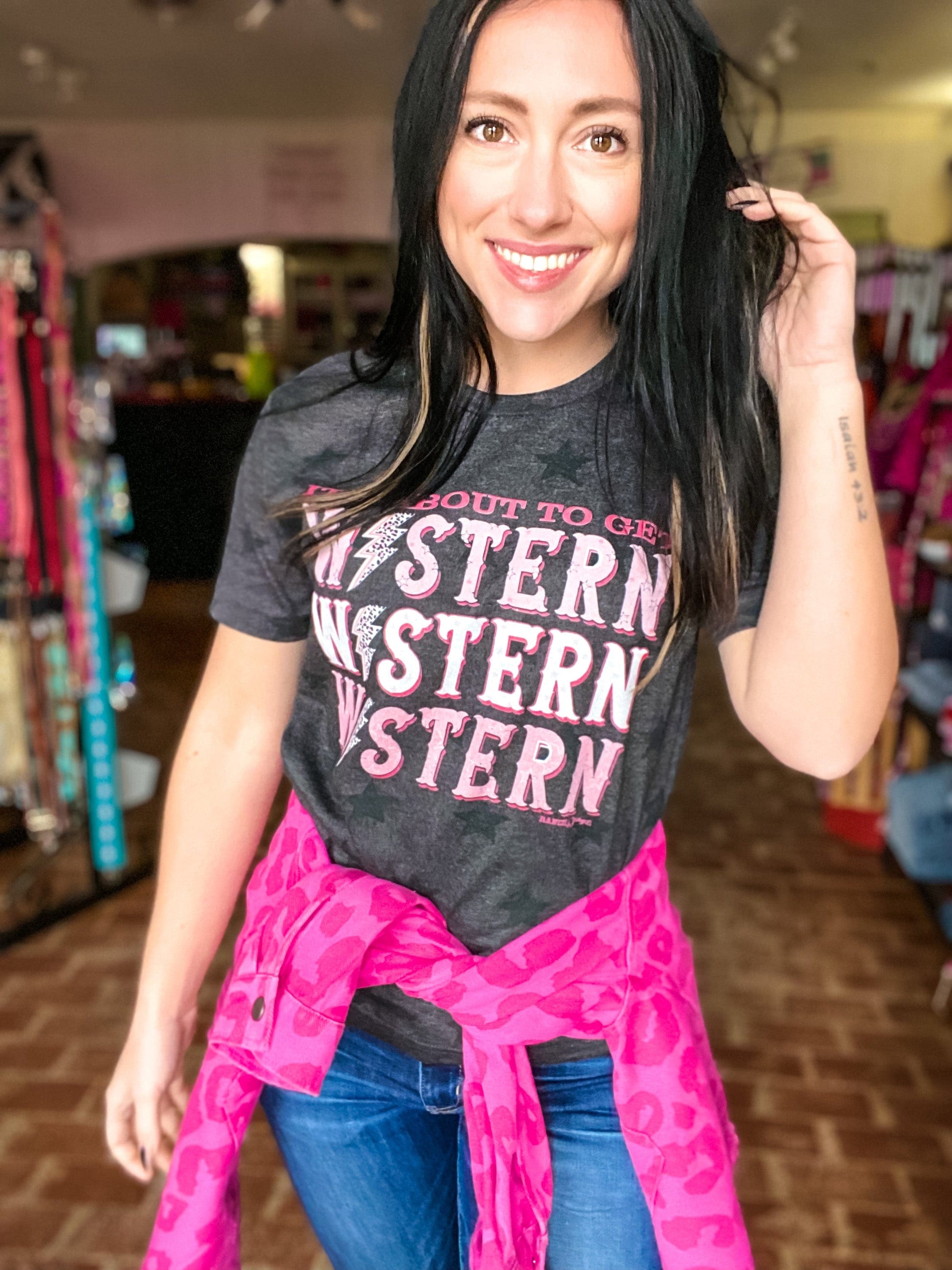 Graphic Tees It's About to get Western Tee