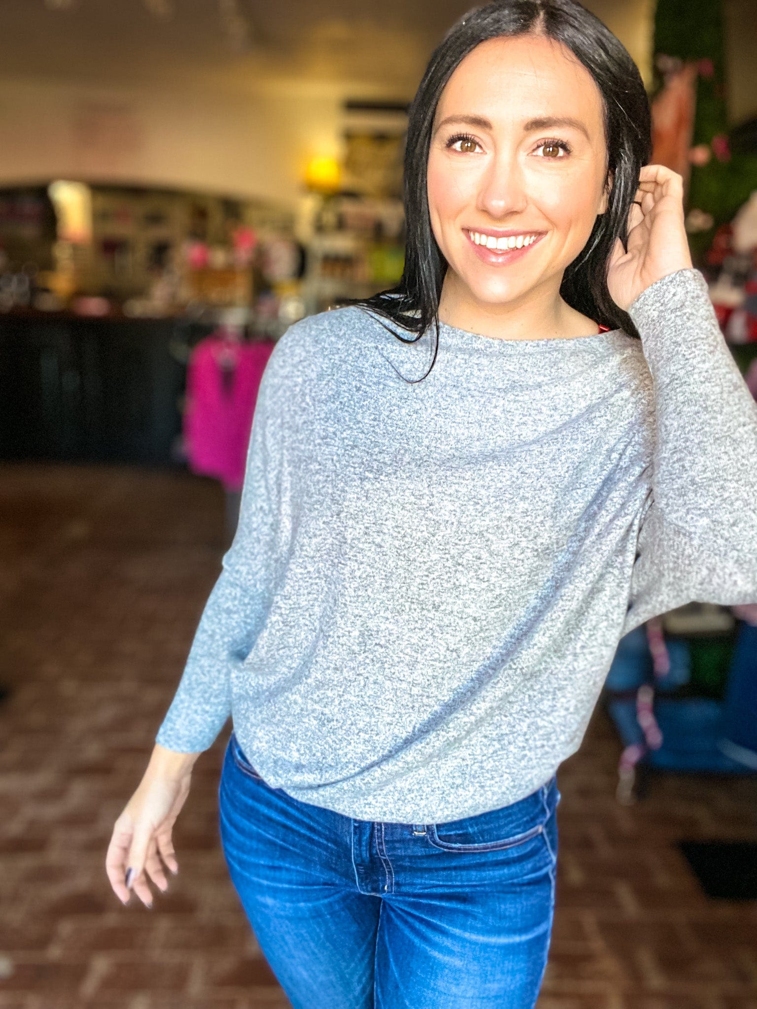 Shirts & Tops Jorjie Off the Shoulder Sweater-Light Gray