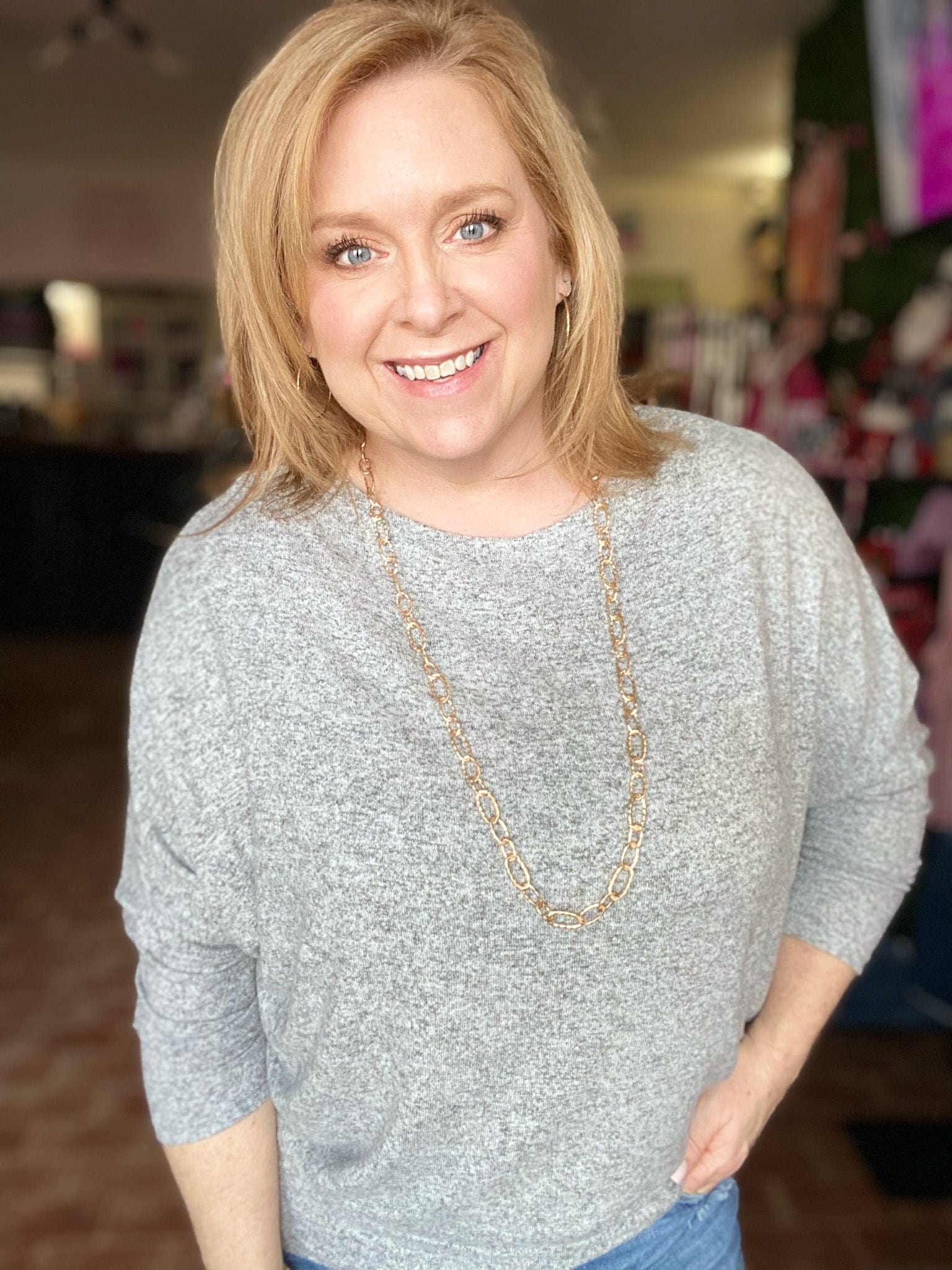 Shirts & Tops Jorjie Off the Shoulder Sweater-Light Gray