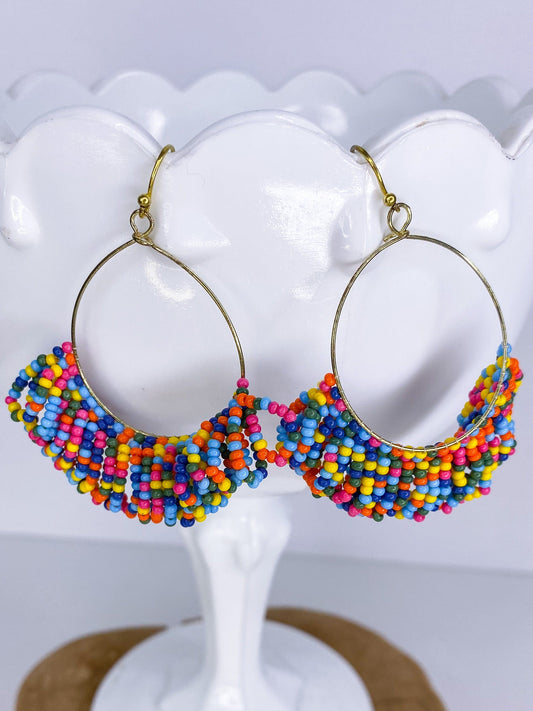 Earrings Multi Beaded Drop Earring