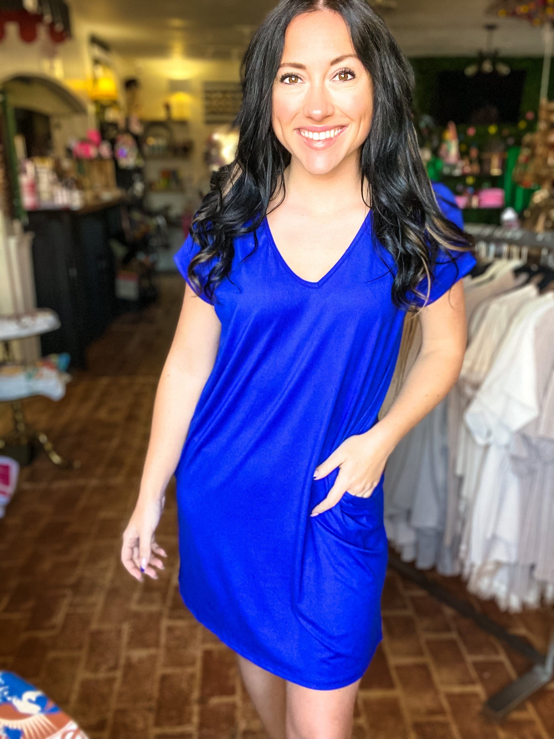 Dresses Royal Vneck Tee Dress